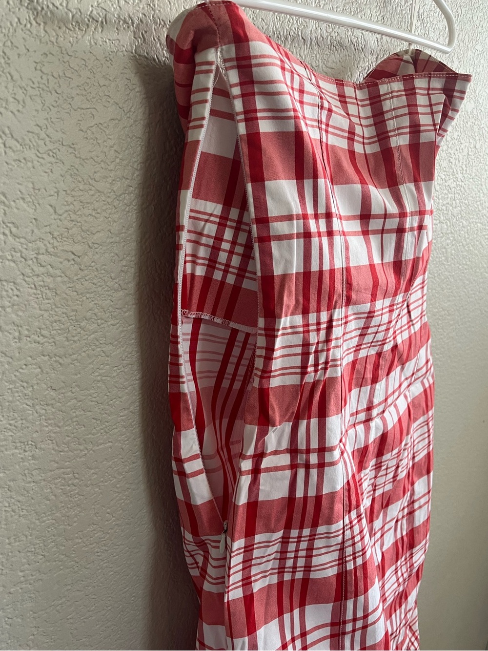 Very Rare Moschino Plaid Strapless Dress - Picture 7 of 8